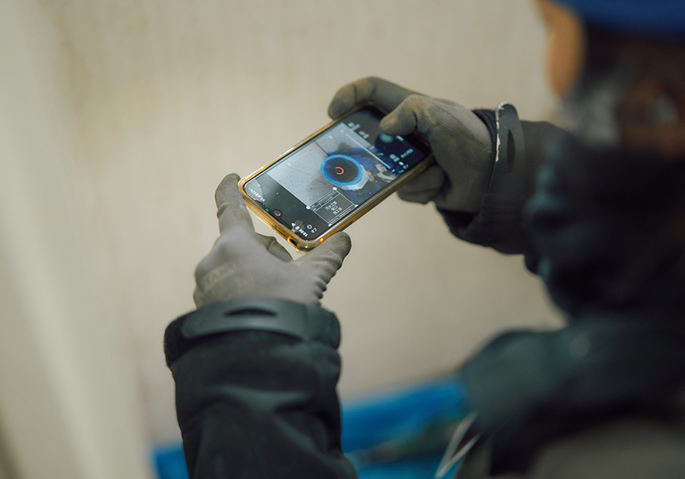 デモ施工で事前に確認、正確な診断力